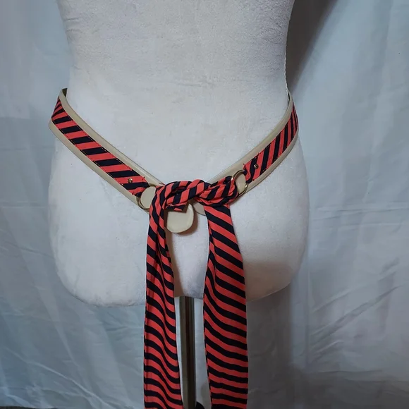 Talbots Striped Pink and Black Belt - Picture 4 of 7